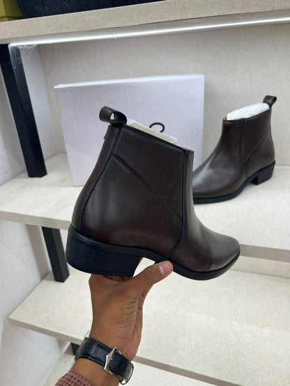 Auldo chelsea zip boots brown