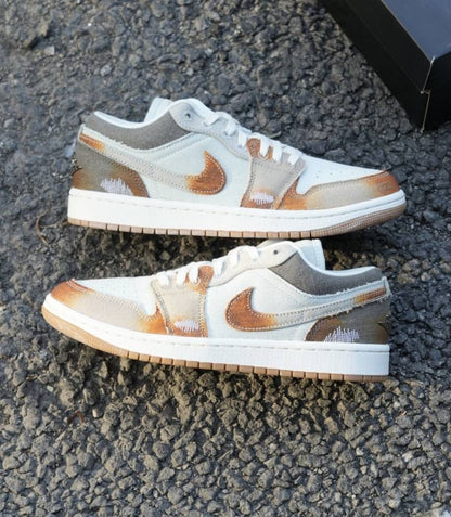 NIKKE AIR JORDAN 1 LOW SAIL LIGHT BONE