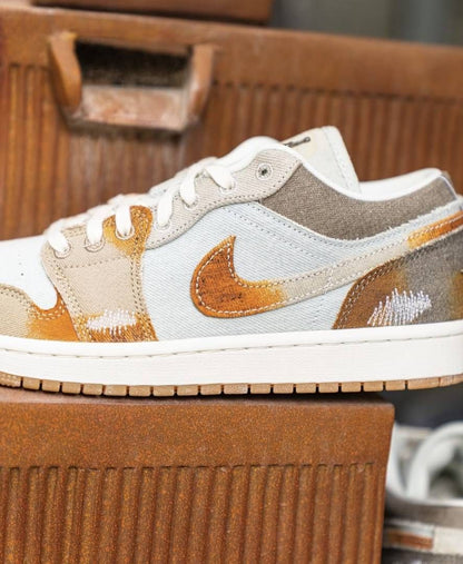 NIKKE AIR JORDAN 1 LOW SAIL LIGHT BONE