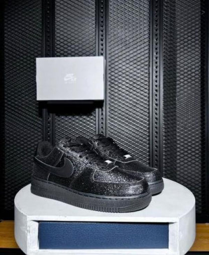 NIK_E AIRFORCE 1 ALL BLACK GLITTER FIX