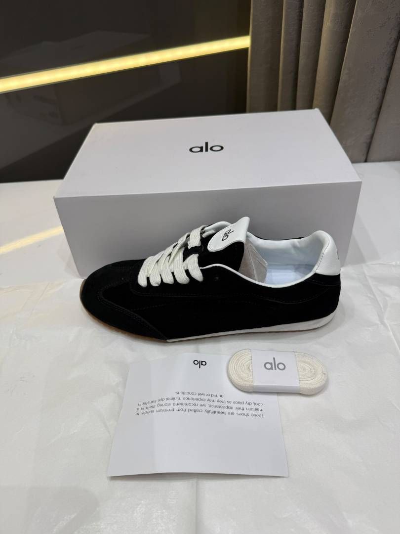 Alo Yoga Sunset Suede Sneaker Black Fix