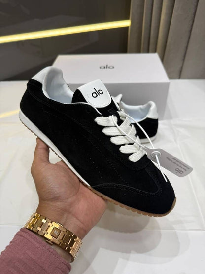 Alo Yoga Sunset Suede Sneaker Black Fix