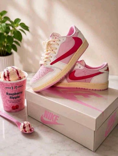 Nikkee Air Jordan Retro 1 Travis Scott Tropical Pink