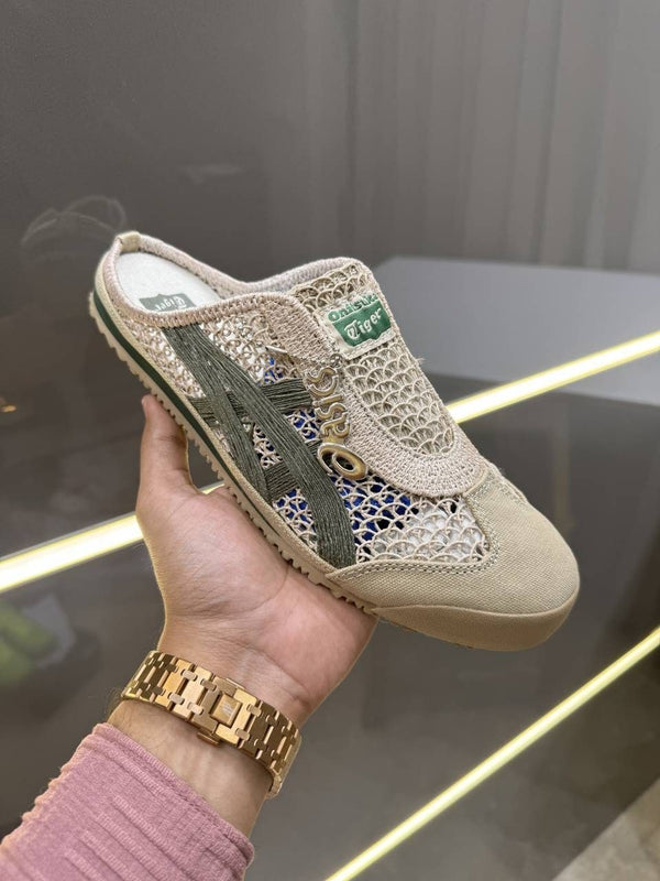 Onisuka Tigar Mexico 66 Sabot Beige Green Fix