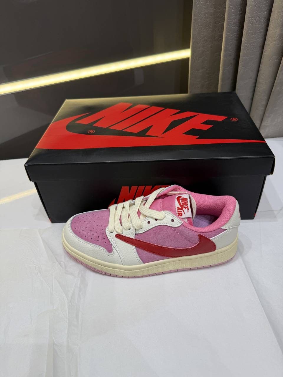 Nikke Air Jordan Retro 1 Travis Scott Tropical Pink Fix – Stuff Factory
