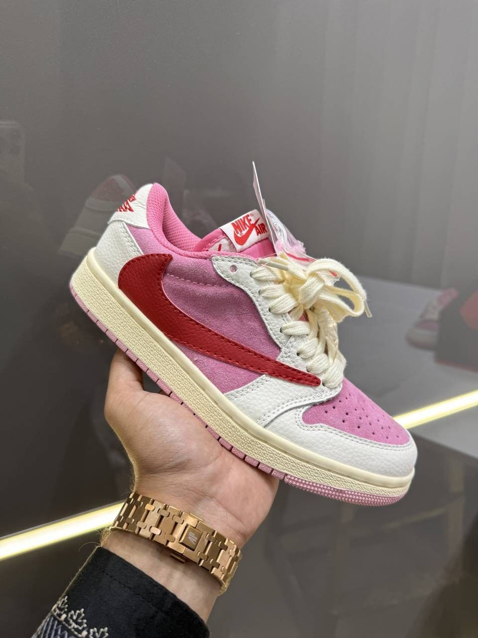 Nikke Air Jordan Retro 1 Travis Scott Tropical Pink Fix – Stuff Factory