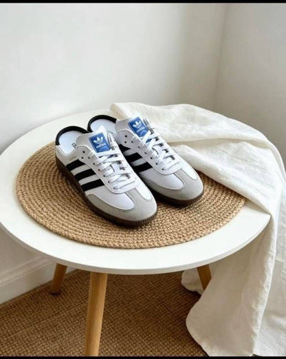 Adidaas Samba Mule White Black For Mens