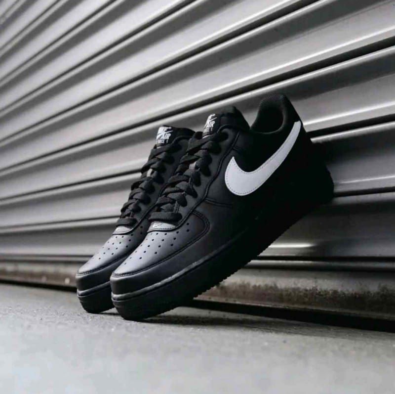Nikkee Airforce 1 low Black white Swoosh