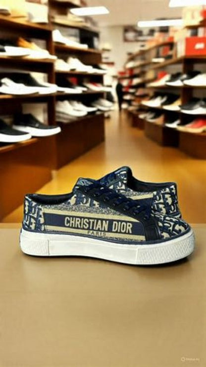 Dior canvas low Sneakers Navy