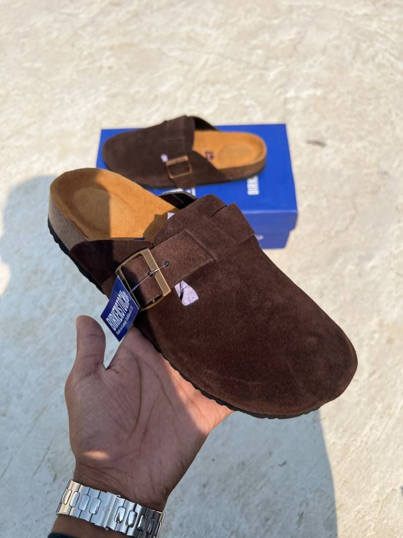 Birkenstock boston suede clogs