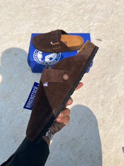 Birkenstock boston suede clogs