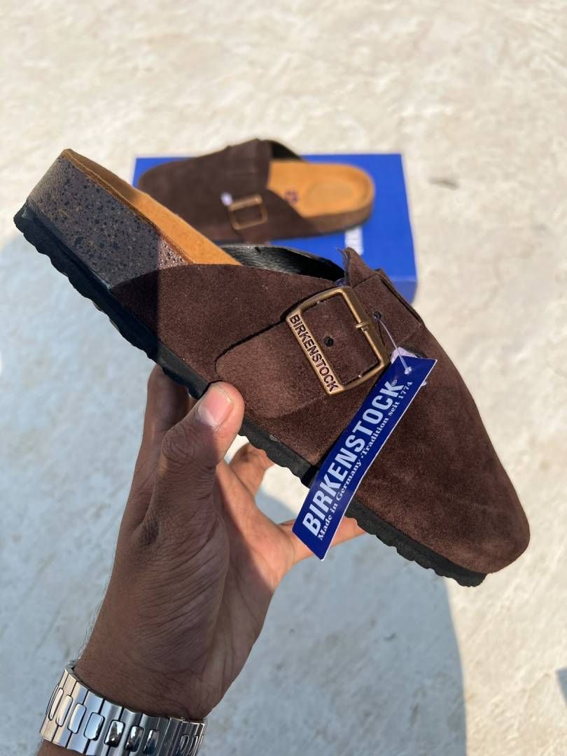 Birkenstock boston suede clogs