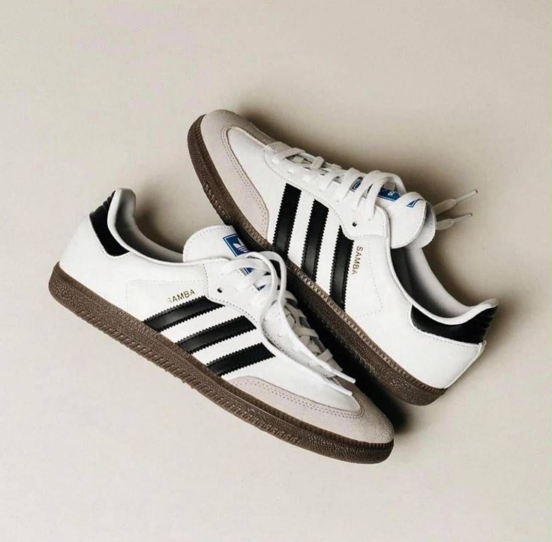 ADIDDAS SAMBA WHITE BLACK WITH KEYCHAIN MENS FIX
