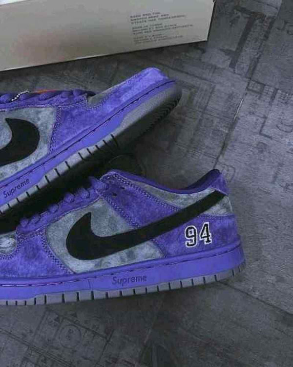 nikkee supreme 94 x sb dunk low ink iron grey