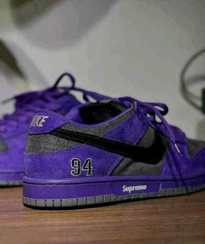 nikkee supreme 94 x sb dunk low ink iron grey