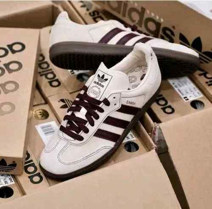 Adidaass Samba OG Men s Wonder White Maroon With OG Box fix