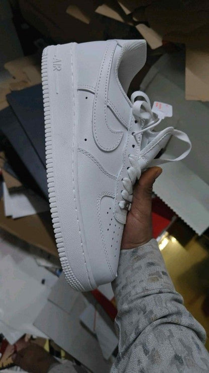 Nikkee Airforce 1 White Pure Leather For Mens Ua Quality