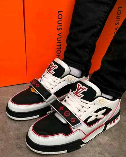 Louiss Vuittionn Trainer Strap Black Red