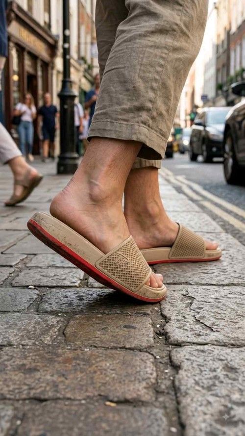CHRISTIANNN LOUBOUTIN FLIP FLOP CREAM