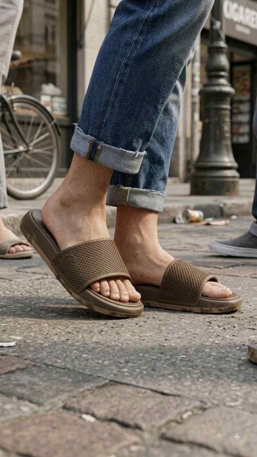 CHRISTIANNN LOUBOUTIN FLIP FLOP BROWN
