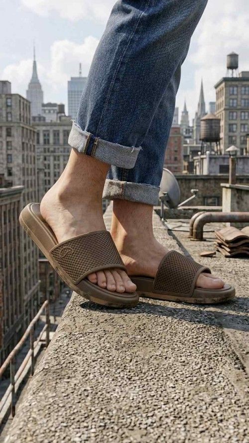 CHRISTIANNN LOUBOUTIN FLIP FLOP BROWN