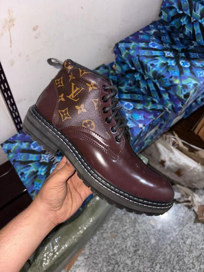 LOUISS VUITTON LV SHINE LEATHER BROWN LONG SALE