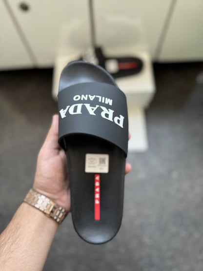 Praada Logo embossed Black