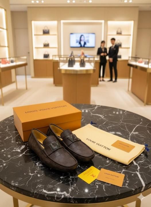 _louis_vuitton_ leather premium loafer black