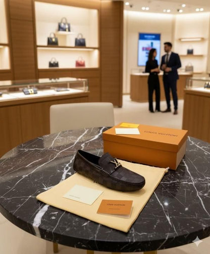 leather luxury loafer brown