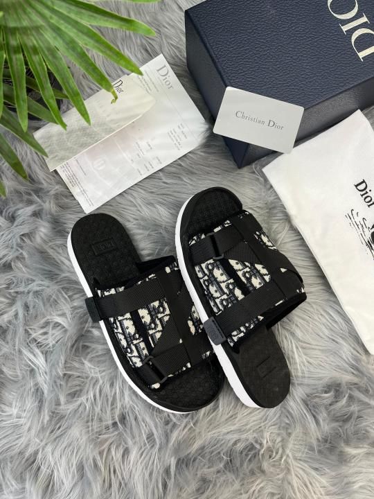 _Dior_Alpha Oblique Sandals Black White Premium