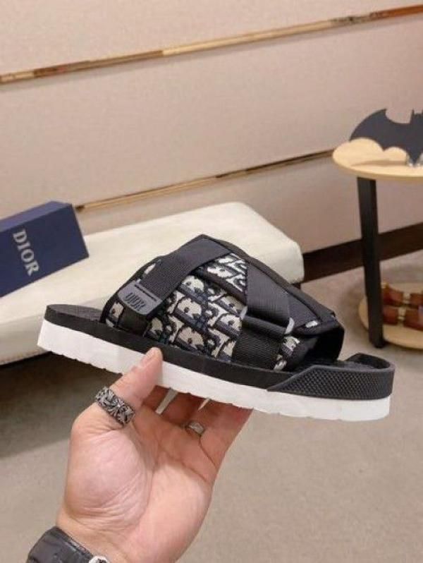 _Dior_Alpha Oblique Sandals Black White Premium