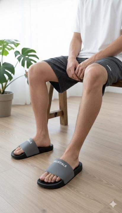 ESSENTIALpremium slides grey black