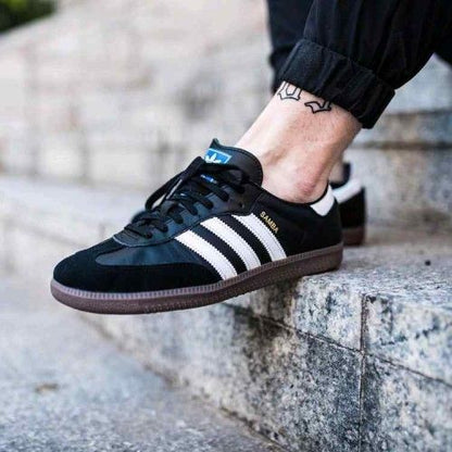 Adida women samba black white leather suede fixe