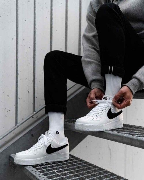 Nik Airforce 1 Low Black Swoosh