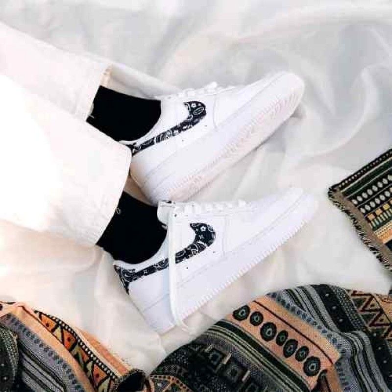 Nikkee Airforce 1 Paisley White Black