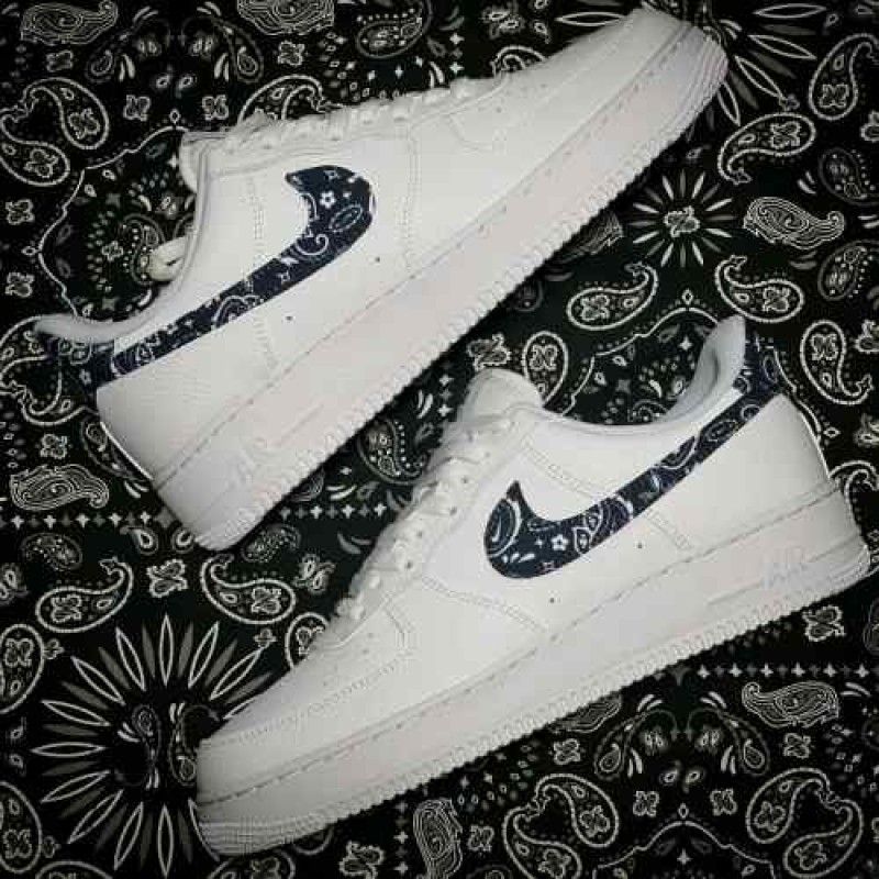 Nikkee Airforce 1 Paisley White Black