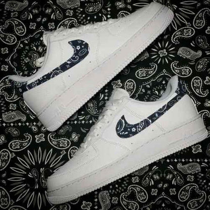Nikkee Airforce 1 Paisley White Black