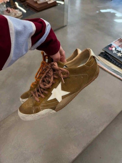 GOLDEN GOOSE TRUE STAR SNEAKER TOBACCO SUEDE BROWN