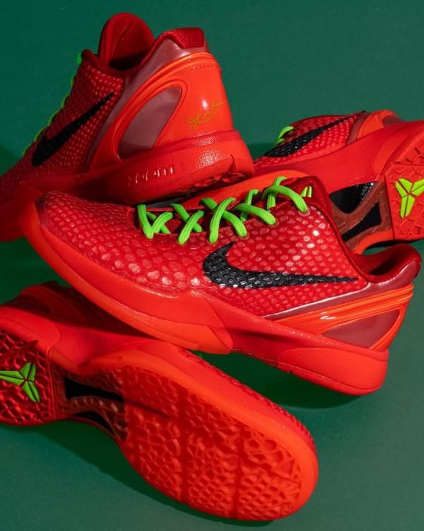 Nik Zoom Red Kobe 6 Protro Reverse Grinch