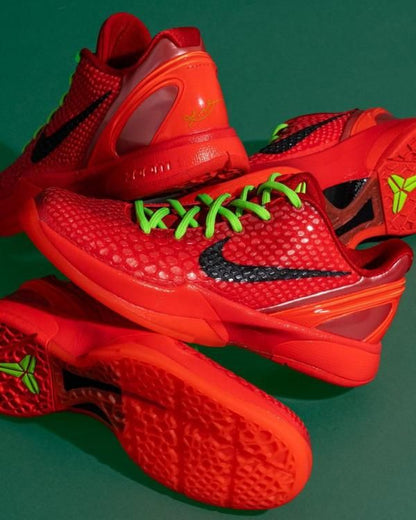 Nik Zoom Red Kobe 6 Protro Reverse Grinch