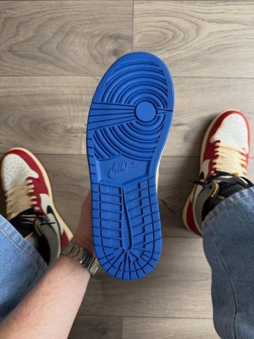 Nikke Air Jordan 1 Retro 1 High OG SP Fragment x Union LA Varsity Red Sport Royal sneakers