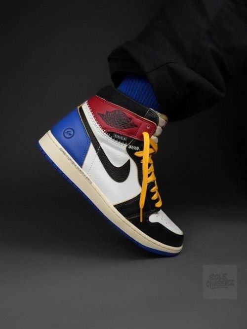 Nikke Air Jordan 1 Retro 1 High OG SP Fragment x Union LA Varsity Red Sport Royal sneakers