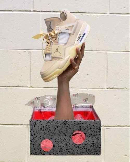 AIR JORDAN RETRO 4 SAIL OFF-WHITE SEMI UA