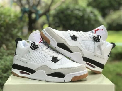 Air Jordan Retro 4 Sb White Black Semi Ua