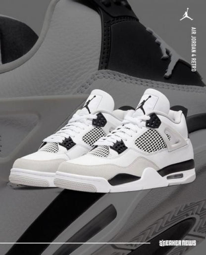 Air Jordan Retro 4 Military Black For Mens Semi UA