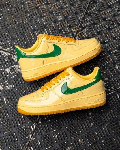 NIK AIRFORCE 1 LOW PATENT TOPAZ GOLD N LASER LIGHT ORANGE