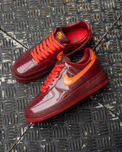 NIK AIRFORCE 1 LOW PATENT DARK TEAM RED