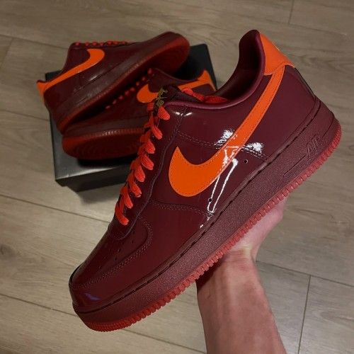 NIK AIRFORCE 1 LOW PATENT DARK TEAM RED