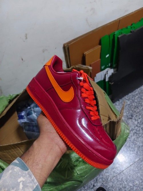 NIK AIRFORCE 1 LOW PATENT DARK TEAM RED