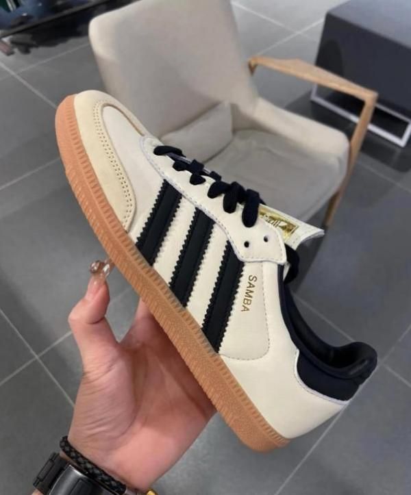 samba white SAND STRATA leather suede